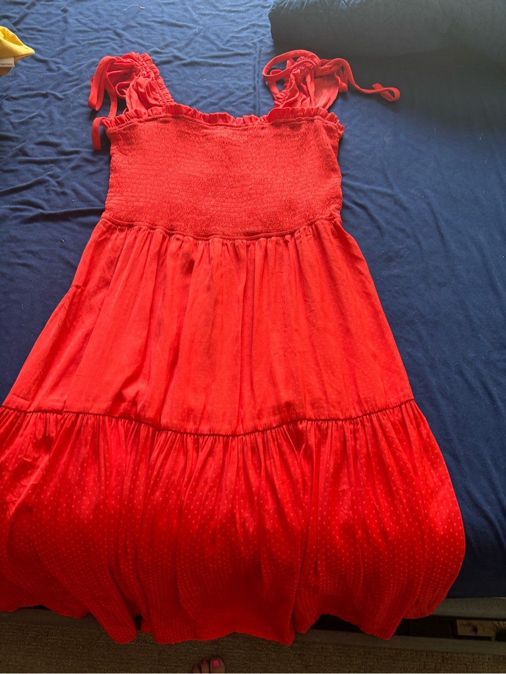 Madison & Berkeley Red Smocked Women's Dress
